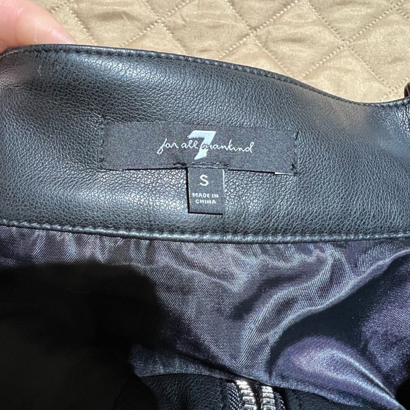 7 For all Mankind leather like mini skirt - Picture 7 of 7